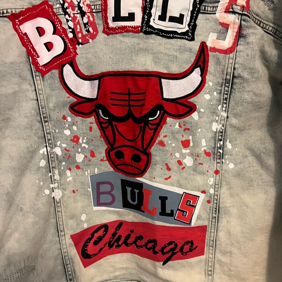 Chicago Bulls Jean Jacket FISLL DENIM - Picture 7 of 10